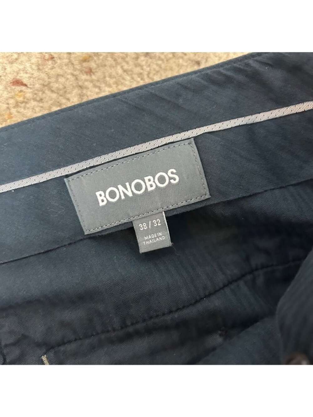 Bonobos Wool Gray Plaid Slim Fit Pants Size 38 x 30 Men's - Picture 5 of 5